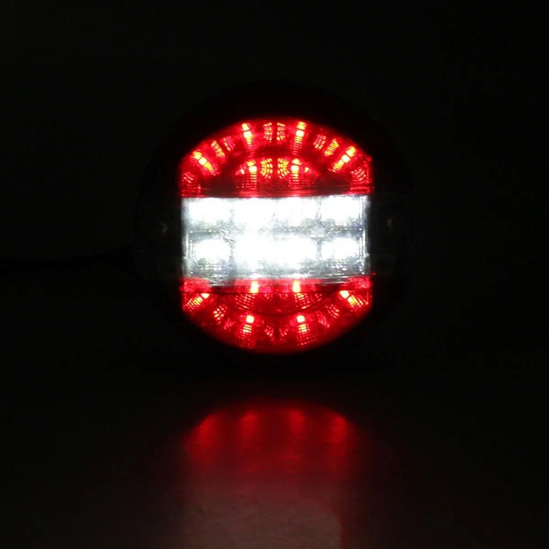 Στρογγυλό Πίσω Φανάρι με 20Led για Φορτηγά και Τρέιλερ 12/24v Ψυχρό Χρώμα Unistar II